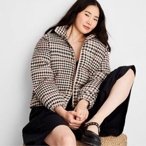 Plaid Puffer Jacket